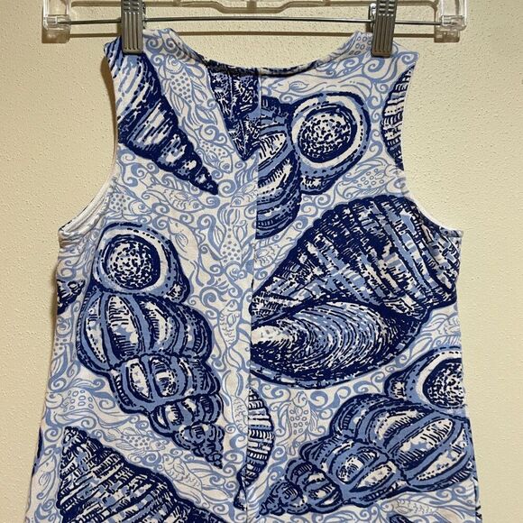 Lilly Pulitzer Girls L Mini Harper Shift Dress Blue Peri Pop Up Stuffed Shells - Picture 9 of 10